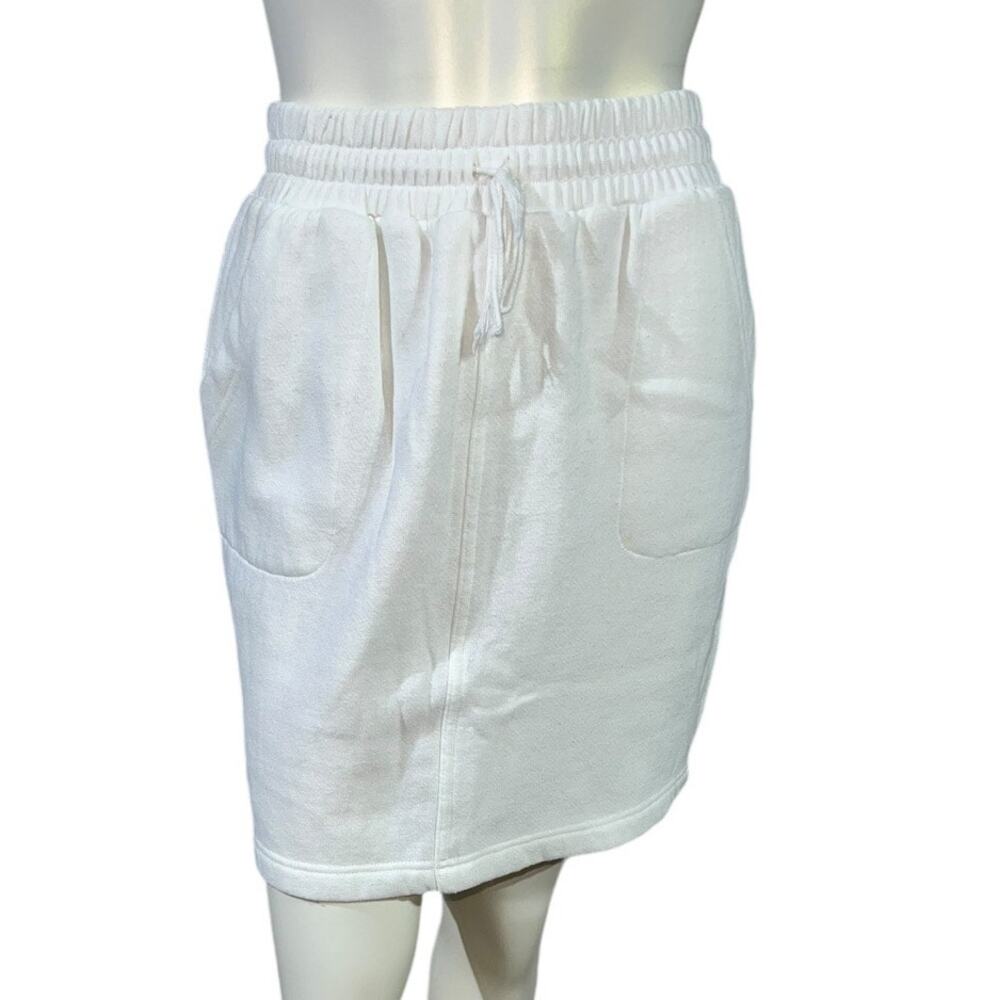 Tarazzia White Sweatshirt Skirt  90s Vintage